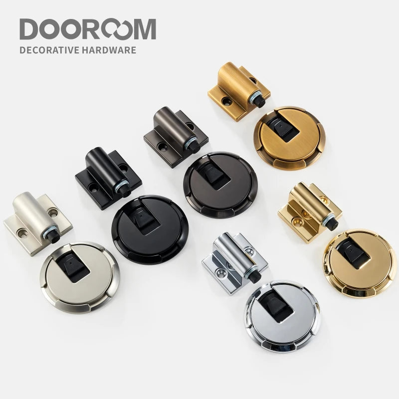 Dooroom Zinc Alloy Door Stops Heavy Duty Invisiable Punch Free Door Holder Non-Magnetic Door Stopper Catch DOOROOM