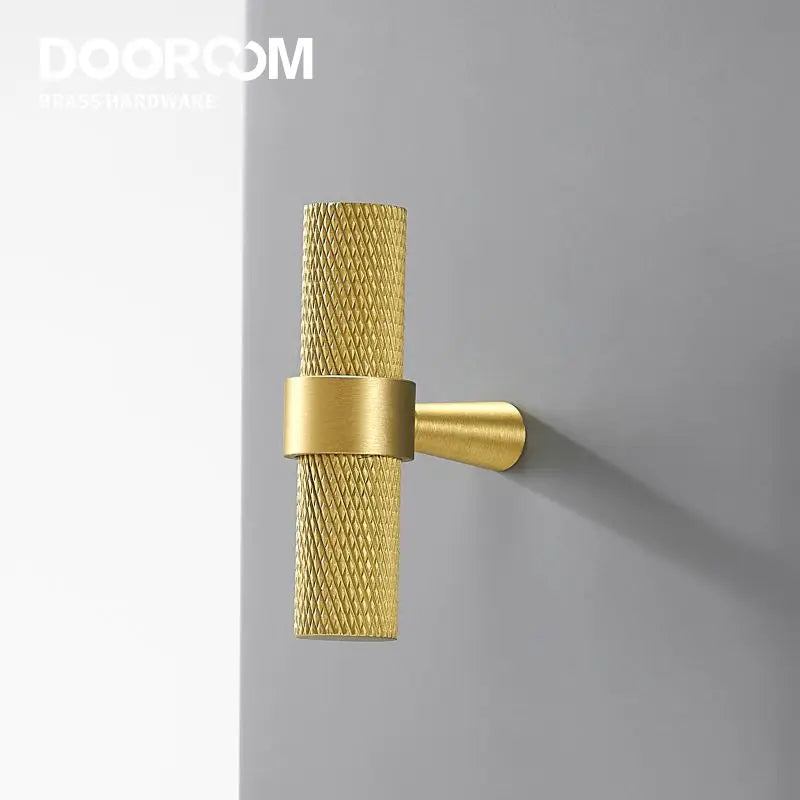 Dooroom Brass Knurled Furniture Handles Modern Matt Black Brass Silver Cupboard Wardrobe Dresser Shoe Box Drawer Cabinet Pulls DOOROOM
