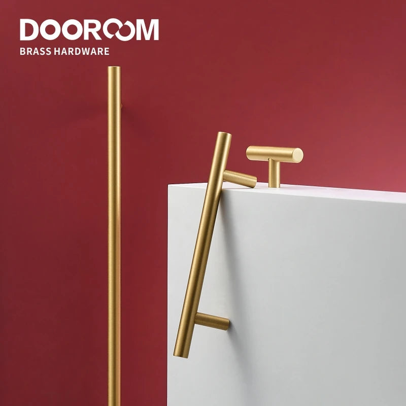 Dooroom Brass Furniture Handles Cone Simple European Chinese Cabinet Door Drawer Cupboard Wardrobe Dresser Shoe Box Pulls Knobs DOOROOM