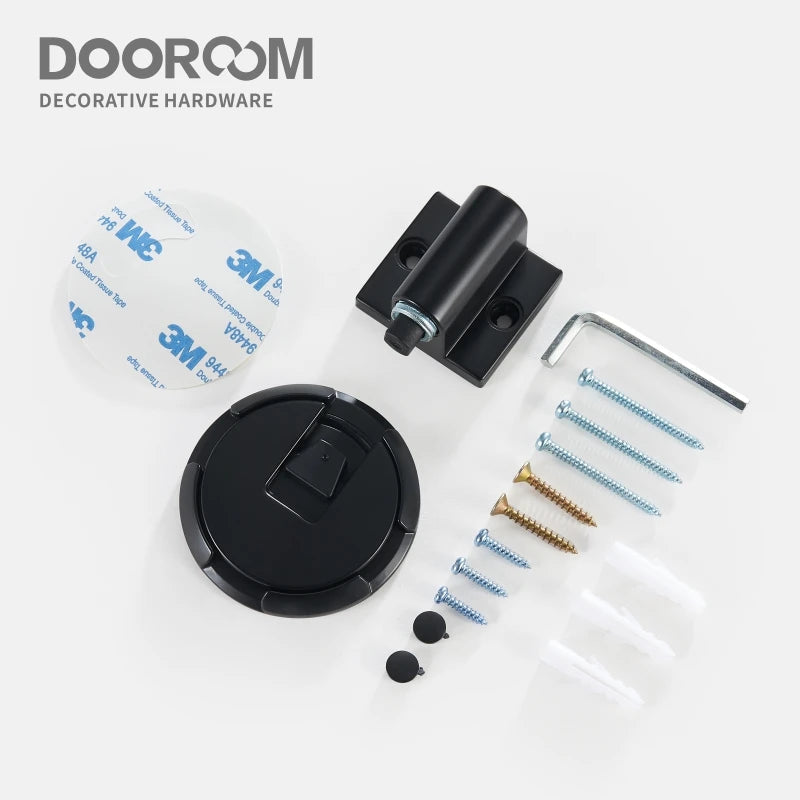 Dooroom Zinc Alloy Door Stops Heavy Duty Invisiable Punch Free Door Holder Non-Magnetic Door Stopper Catch DOOROOM