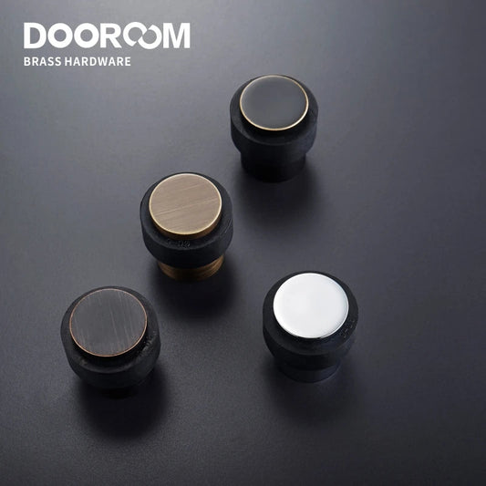 Dooroom Brass Environmental Rubber Door Stops Bathroom Door Stopper Heavy Duty Floor Mount Bumper Non-magnetic Door Holder Catch DOOROOM