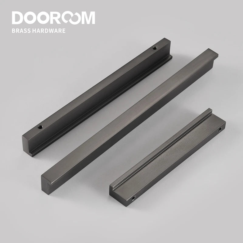 Dooroom Brass Furniture Handles Modern Fashion Grey Wardrobe Dresser Cupboard Cabinet Drawer Show Box Wine Bar Pulls Knobs DOOROOM