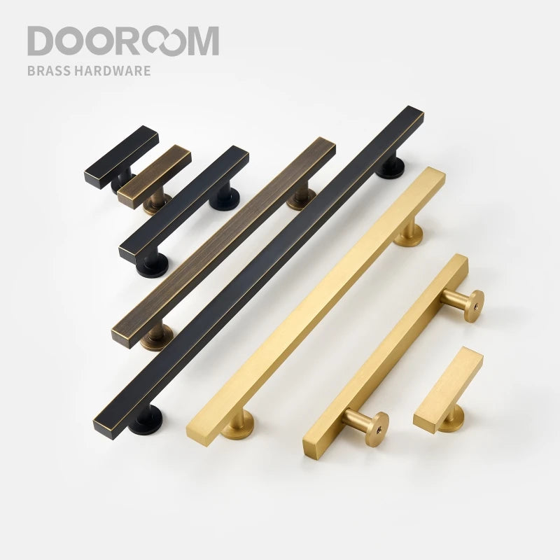 Dooroom Brass Furniture Long Handles Modern Nordic Wardrobe Dresser Cupboard Cabinet Drawer Shoe Box Wine Bar Pulls Knobs DOOROOM