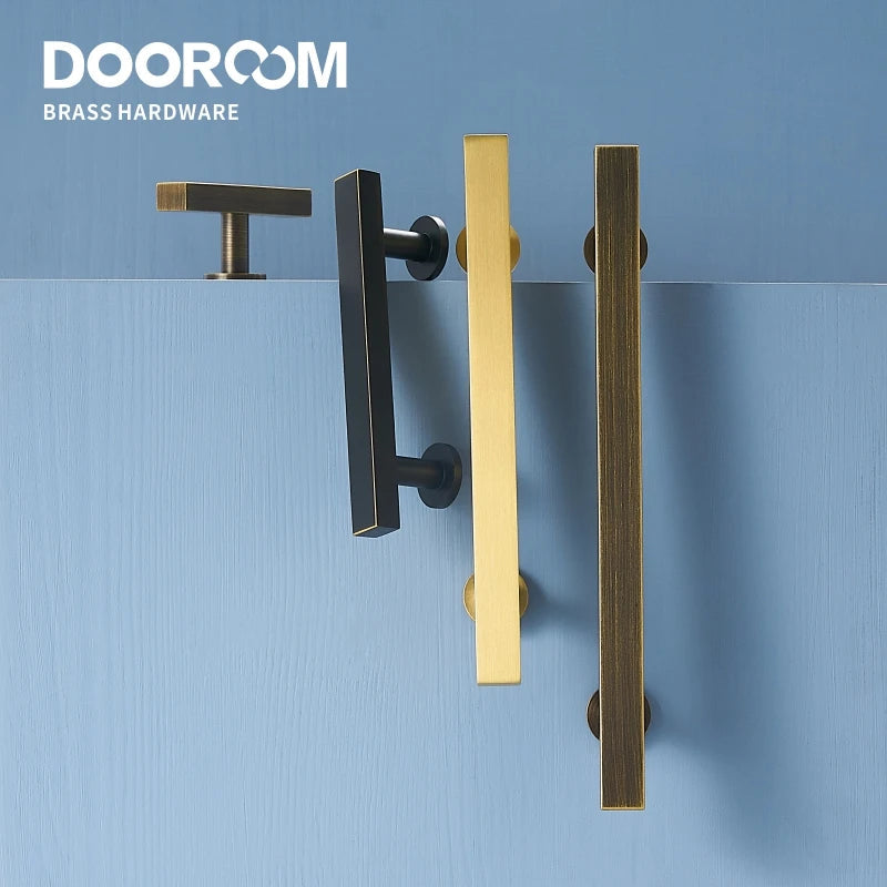 Dooroom Brass Furniture Long Handles Modern Nordic Wardrobe Dresser Cupboard Cabinet Drawer Shoe Box Wine Bar Pulls Knobs DOOROOM