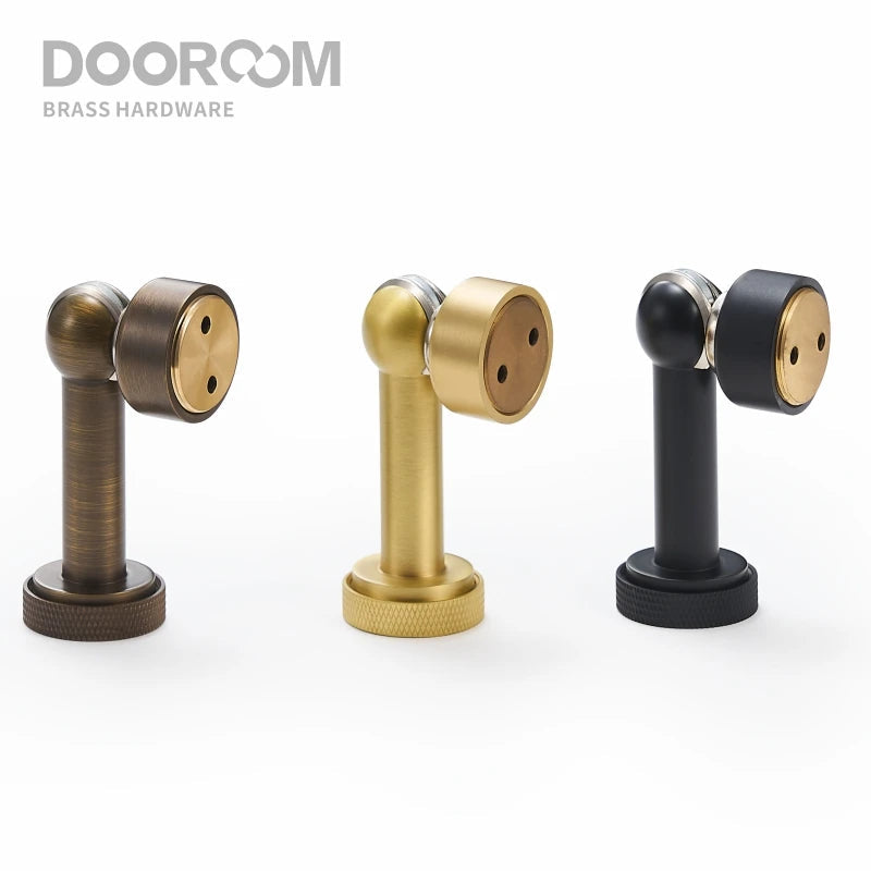Dooroom Brass Door Stops Heavy Duty Knurling Door Holder Magnetic Door Stopper Catch DOOROOM