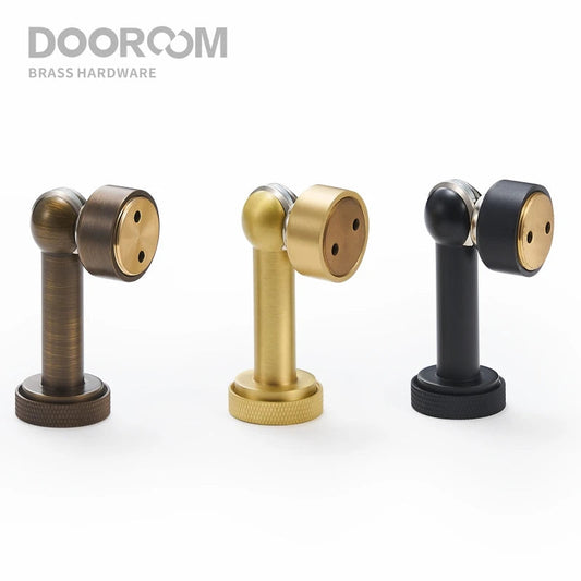 Dooroom Brass Door Stops Heavy Duty Knurling Door Holder Magnetic Door Stopper Catch DOOROOM