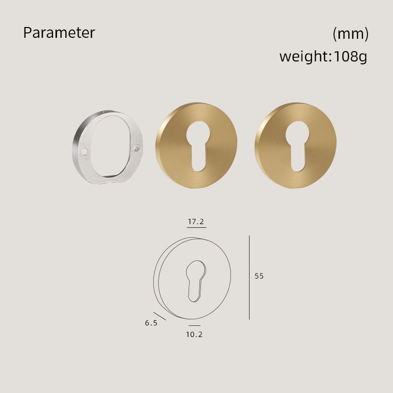 Dooroom Brass Door Handle Accessories Euro Cylinder Escutcheon Rose Cover Matt Brass Antique Bronze Black DOOROOM