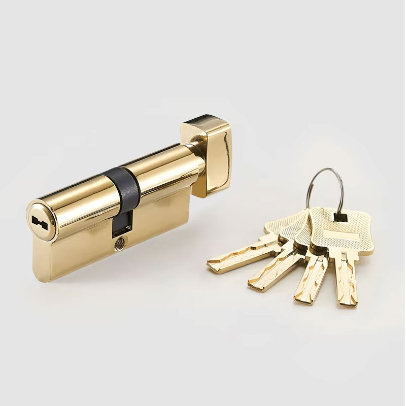 Dooroom Thumb-Turn Euro Cylinder Door Lock Barrel 75mm Brass Made Multi Colours Optional DOOROOM