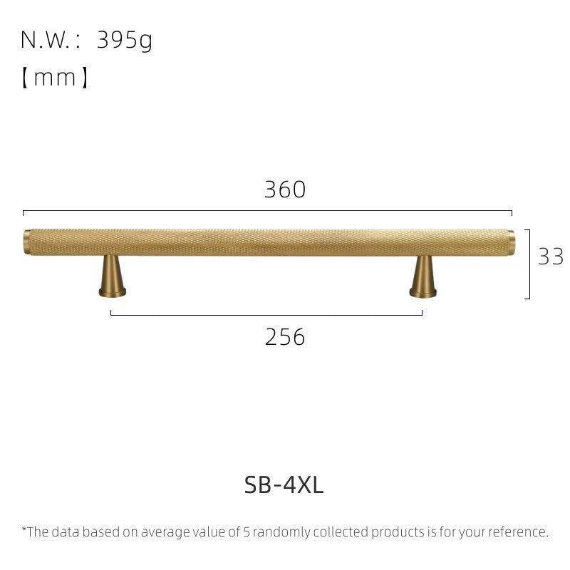 Dooroom Brass Long Furniture Handles Knurled  Wardrobe Dresser Cupboard Cabinet Drawer Refrigerator Door Pulls Knobs DOOROOM