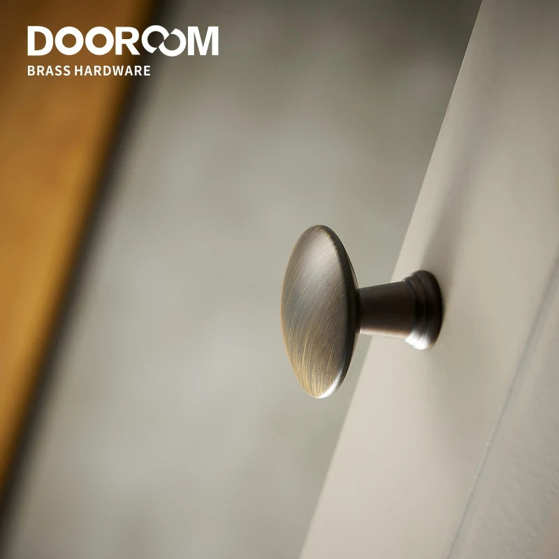 Dooroom Brass Furniture Handles Fresh Simple Nordic American Wardrobe Dresser Cupboard Cabinet Drawer Round Pulls Knobs  DOOROOM