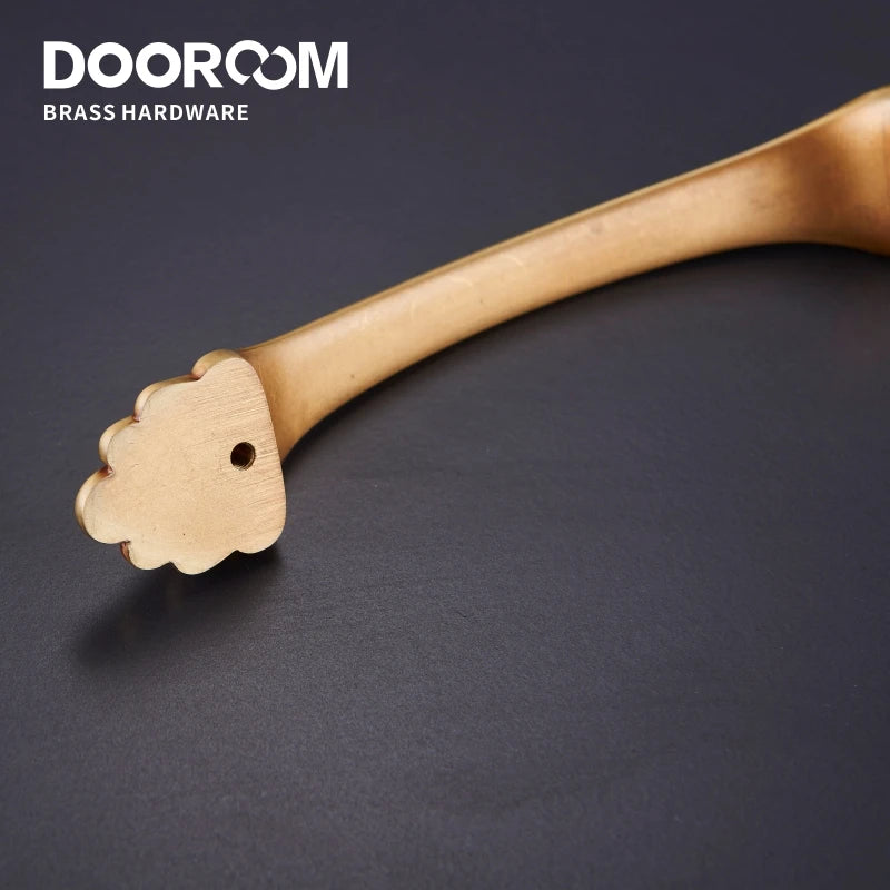 Dooroom Brass Handles New European American Diplopore Stripe Wardrobe Dresser Cupboard Cabinet Drawer Shoe Box Furniture Pulls DOOROOM