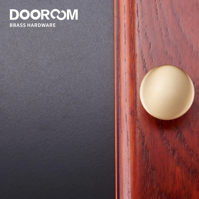 Dooroom Brass Furniture Handles Simple American Wardrobe Dresser Cupboard Cabinet Door Drawer Shoe Box Pulls Pastoral Knobs DOOROOM
