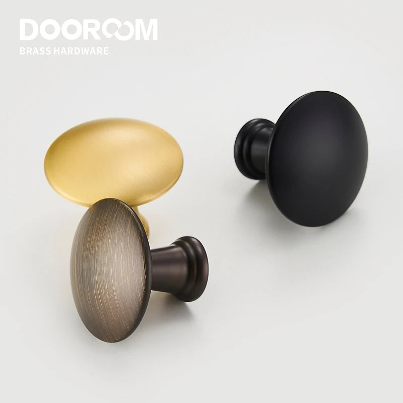 Dooroom Brass Furniture Handles Fresh Simple Nordic American Wardrobe Dresser Cupboard Cabinet Drawer Round Pulls Knobs  DOOROOM