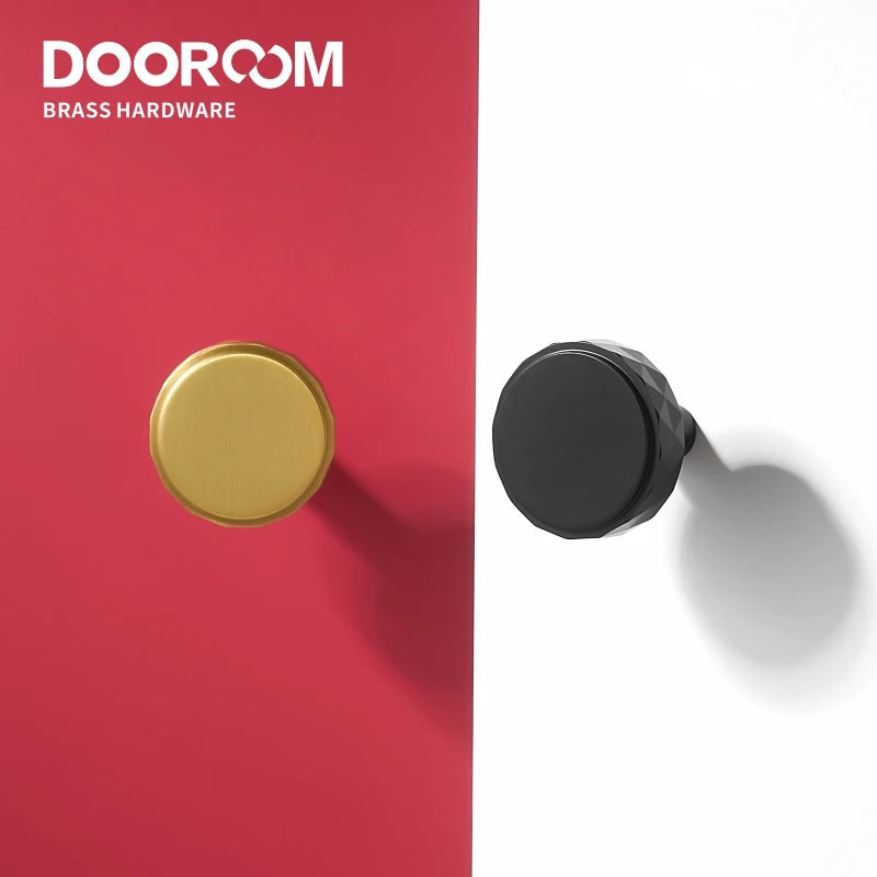 Dooroom Brass Furniture Handles Modern Hammered Long Pulls Cupboard Wardrobe Dresser Shoe Box Drawer Cabinet Round Knobs DOOROOM