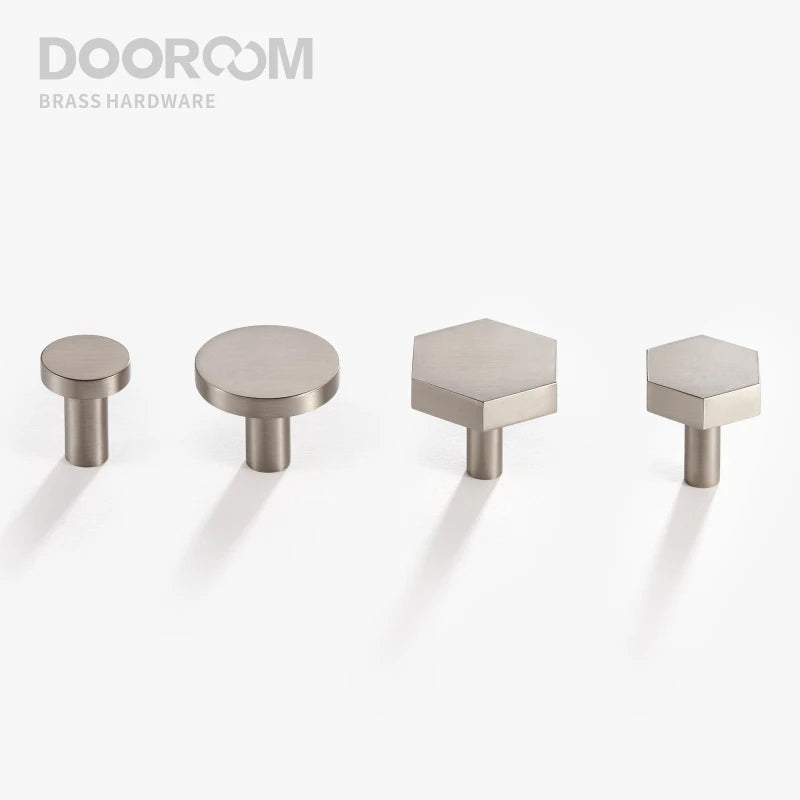 Dooroom Brass Furniture Handles Modern Brushed Nickel Silver Pulls Wardrobe Dresser Cupboard Cabinet Drawer Wine Bar Knobs Fr DOOROOM