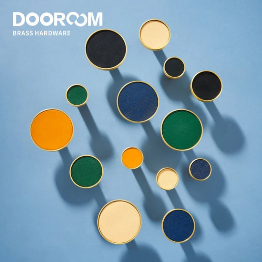 Dooroom Brass Leather Colorful Hooks Bathroom Indoor Kitchen Hallway Wall Clothes Hangers Wall Hangings Row Hooks DOOROOM