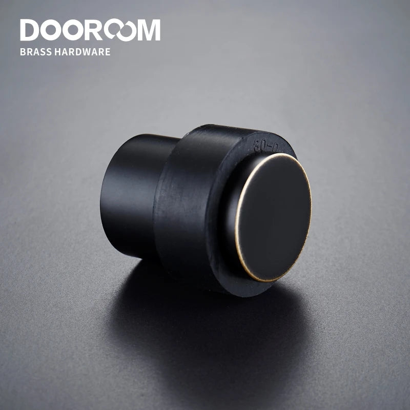 Dooroom Brass Environmental Rubber Door Stops Bathroom Door Stopper Heavy Duty Floor Mount Bumper Non-magnetic Door Holder Catch DOOROOM