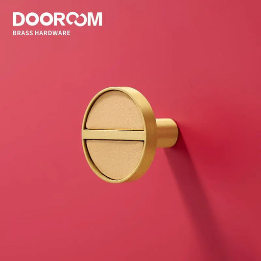 Dooroom Brass Genuine Leather Colorful Hooks Bathroom Indoor Kitchen Hallway Wall Clothes Hangers Wall Hangers Row Hooks DOOROOM