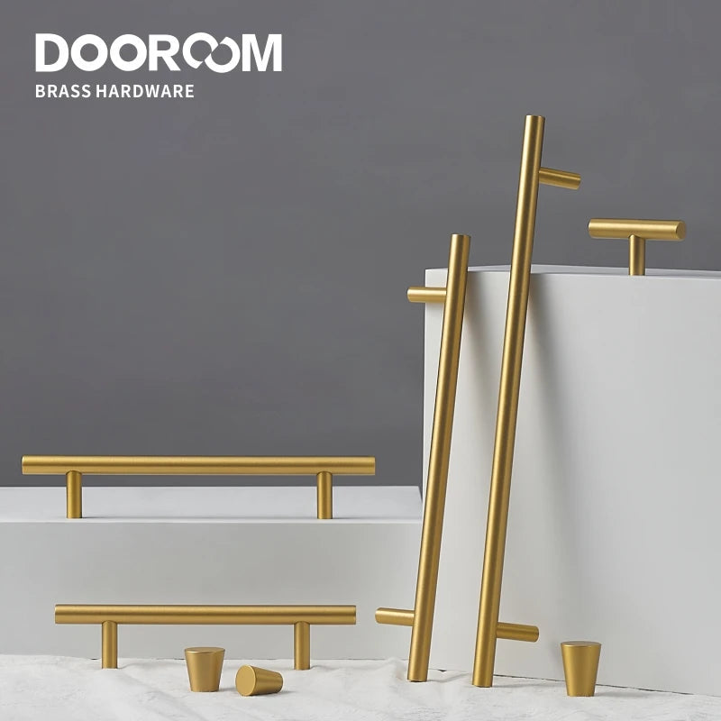 Dooroom Brass Furniture Handles Cone Simple European Chinese Cabinet Door Drawer Cupboard Wardrobe Dresser Shoe Box Pulls Knobs DOOROOM