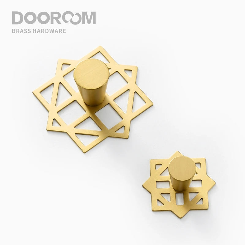 Dooroom Brass Furniture Handles Cone Simple European Chinese Cabinet Door Drawer Cupboard Wardrobe Dresser Shoe Box Pulls Knobs DOOROOM