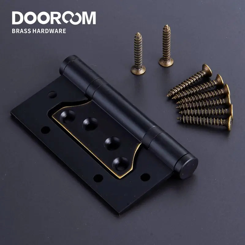 1Piece Dooroom Brass Door Hinges Free Slot Smoothly Thickening Mute Child Hinges 4 Inch DOOROOM