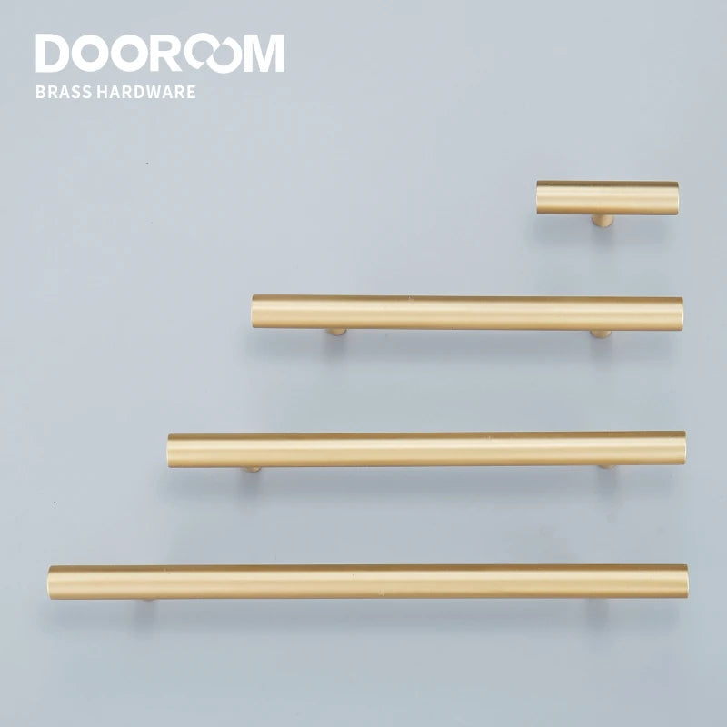 Dooroom Yu'an Brass Furniture Handles Nordic Modern Pastoral Wardrobe Dresser Cupboard Drawer Cylinder Black/Gold Pulls Knobs DOOROOM