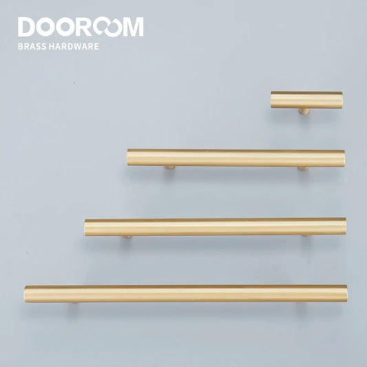 Dooroom Yu'an Brass Furniture Handles Nordic Modern Pastoral Wardrobe Dresser Cupboard Drawer Cylinder Black/Gold Pulls Knobs DOOROOM