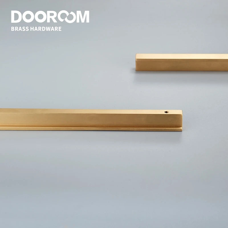 Dooroom Zoe Brass Furniture Handles Long Modern Matt Wardrobe Dresser Cupboard Cabinet Door Drawer Pulls Knobs DOOROOM