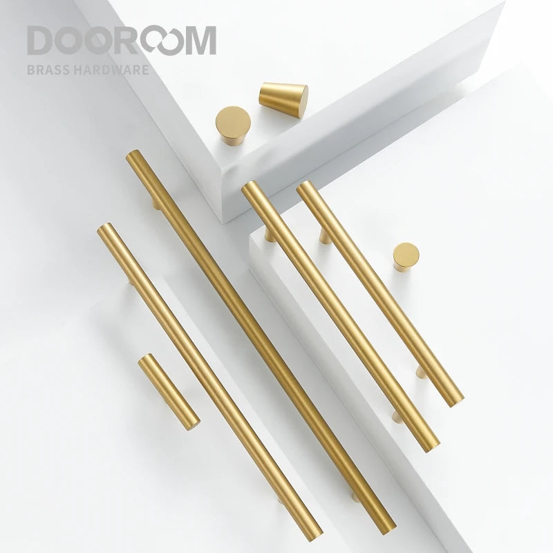 Dooroom Brass Furniture Handles Cone Simple European Chinese Cabinet Door Drawer Cupboard Wardrobe Dresser Shoe Box Pulls Knobs DOOROOM