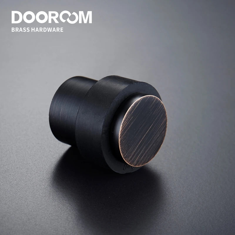 Dooroom Brass Environmental Rubber Door Stops Bathroom Door Stopper Heavy Duty Floor Mount Bumper Non-magnetic Door Holder Catch DOOROOM