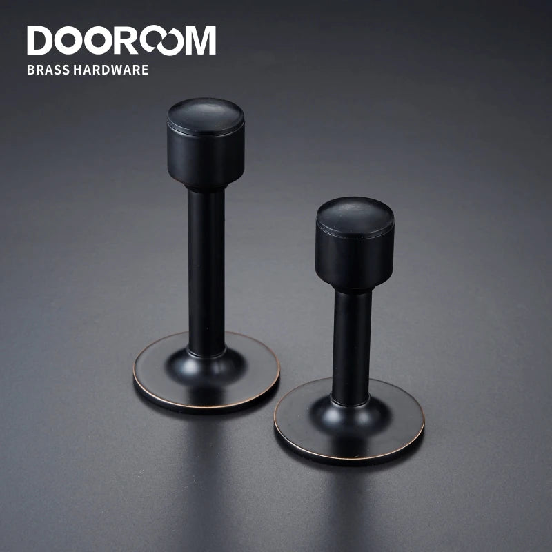 Dooroom Brass Door Stops Hole Free Bathroom Door Stopper Heavy Duty Floor Wall Mount Bumper Non-magnetic Door Holder Catch DOOROOM