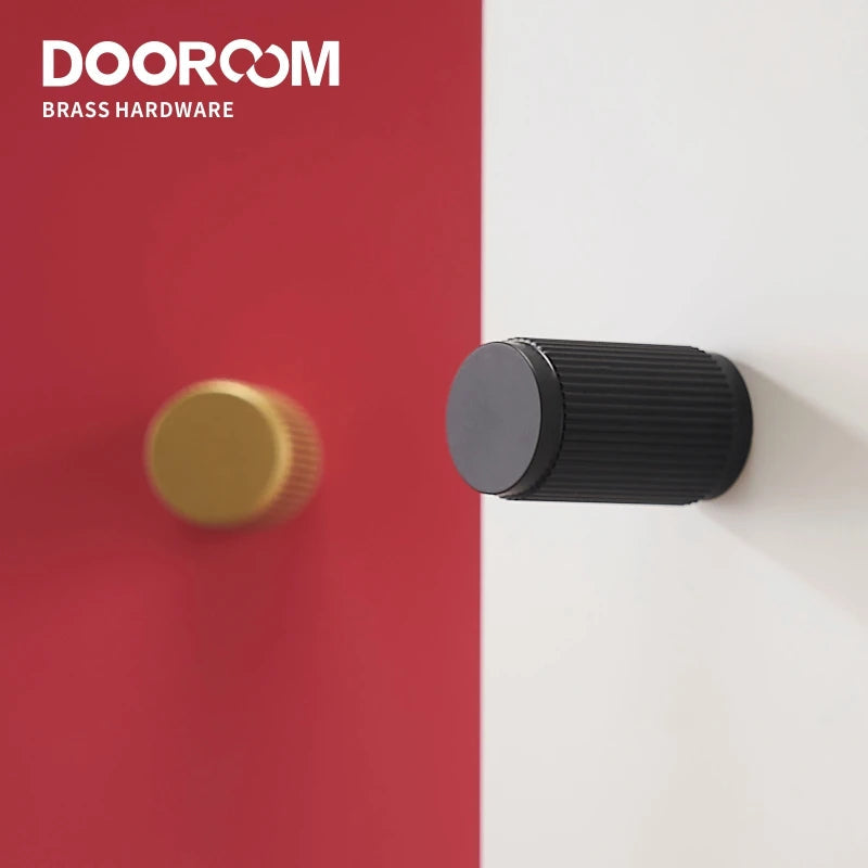 Dooroom Brass Furniture Handles Modern Stripe With Plate Cupboard Wardrobe Dresser Shoe Box Drawer Cabinet Knobs Pulls Knobs DOOROOM