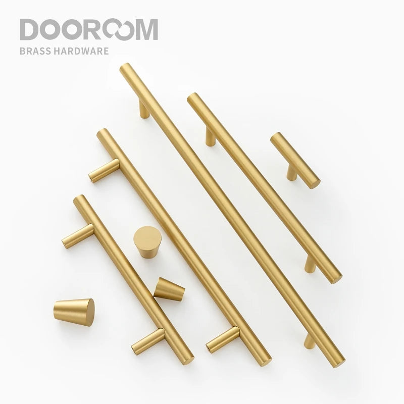 Dooroom Brass Furniture Handles Cone Simple European Chinese Cabinet Door Drawer Cupboard Wardrobe Dresser Shoe Box Pulls Knobs DOOROOM