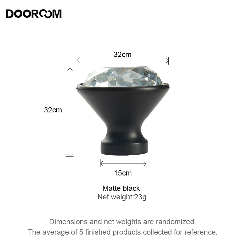 Dooroom Brass Furniture Handles Crystal Wardrobe Dresser Cupboard Cabinet Door Drawer Shoe Box Pulls European Light Luxury Knobs DOOROOM