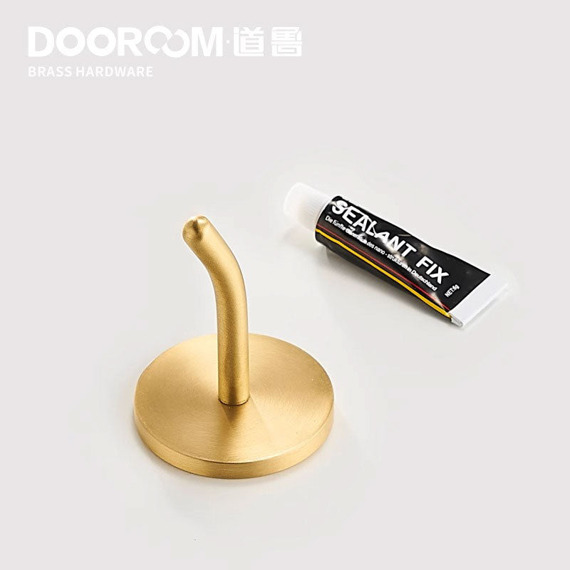 Dooroom Brass Punch Free Bearing Hooks Bathroom Indoor Kitchen Hallway Wall Clothes Hooks Wall Hangings Row Hooks Nordic DOOROOM