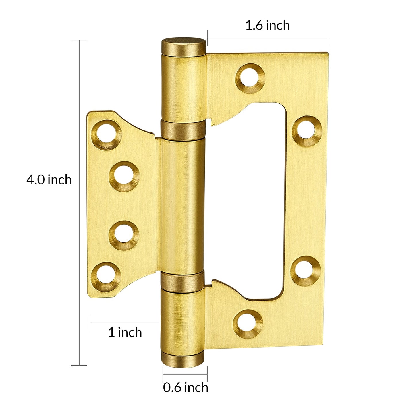 1Piece Dooroom Brass Door Hinges Free Slot Smoothly Thickening Mute Child Hinges 4 Inch DOOROOM