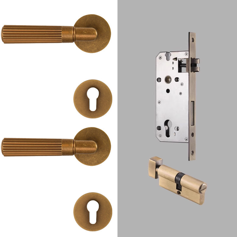 Dooroom Brass Door Lock Set Retro Simplicity Interior Bedroom Bathroom Lock Door Dummy Lock Passage Privacy Lock DOOROOM