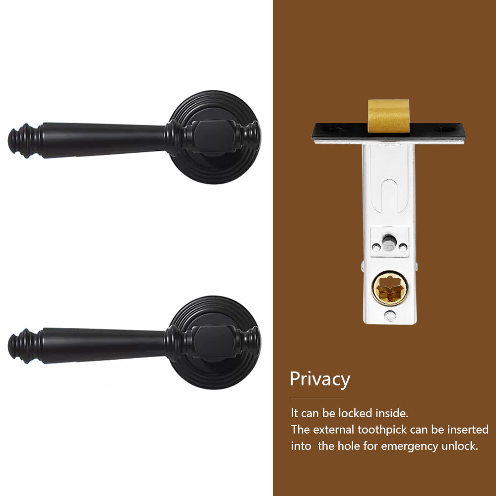 Dooroom Indoor Door Lock Brass Set Bedroom Bathroom Double Wood Door Lever Dummy Quiet Magnetic Suction Door Lock Household DOOROOM