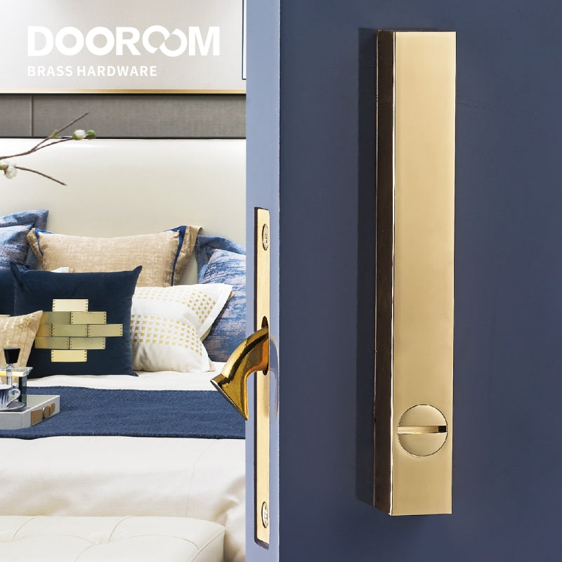 Dooroom Brass Sliding Door Lock Set Handles LOFT Nordic Push Pull Wood Door Interior Living Room Bathroom Balcony Kitchen DOOROOM