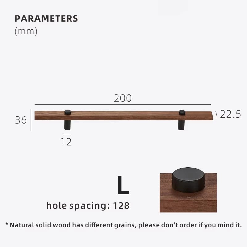 Dooroom Walnut Brass Furniture Handles Long Modern Pulls Cupboard Wardrobe Dresser Shoe Box Wine Bar Drawer Cabinet Knobs DOOROOM