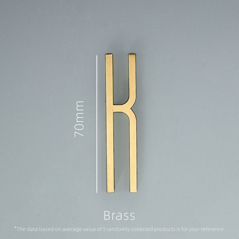 Dooroom Brass Letters A-Z For Company Names Door Plates Decorative Wall Letters Personalized Symbols Address DOOROOM