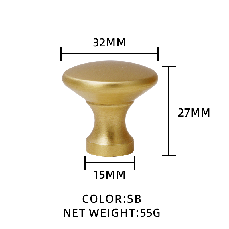 Dooroom Brass Furniture Handles Fresh Simple Nordic American Wardrobe Dresser Cupboard Cabinet Drawer Round Pulls Knobs  DOOROOM