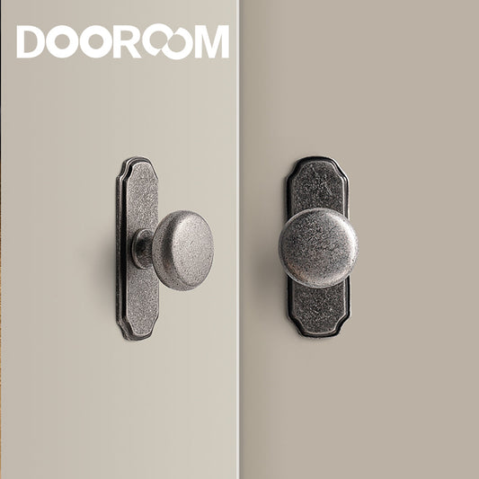 Dooroom Ancient Silver Retro Brass Handles Pulls With Base Home Cupboard Wardrobe Dresser Shoe Box Drawer Cabinet Knob Storage DOOROOM