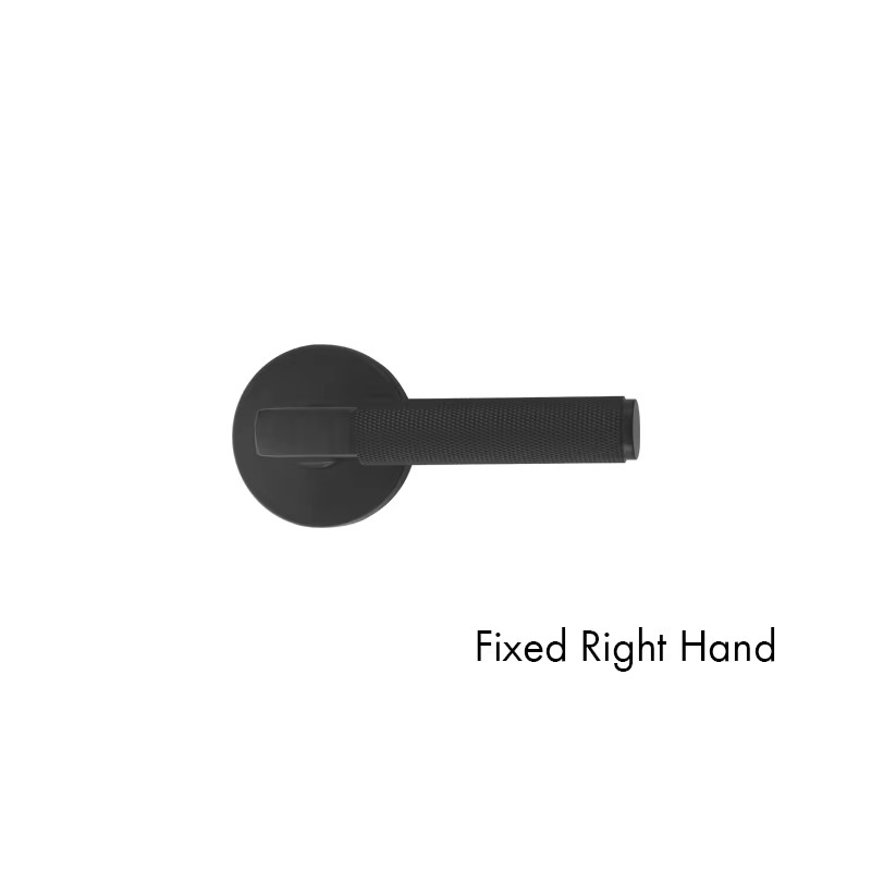 Dooroom US Standard For 2-1/8" Hole Brass Knurled Lever Privacy Door Lock Passage Set  Round Rose 65mm Dummy Closet Handle DOOROOM