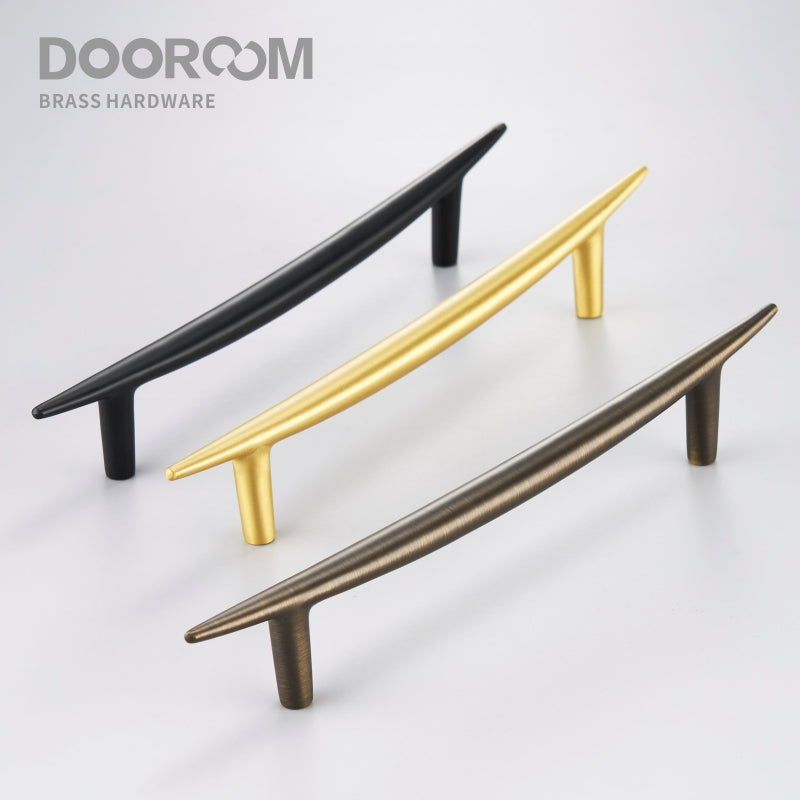 Dooroom Brass Handles Modern Nordic Fresh Long Pulls Cupboard Wardrobe Dresser Cabinet Drawer Cabinet Furniture Knobs Black Gold DOOROOM