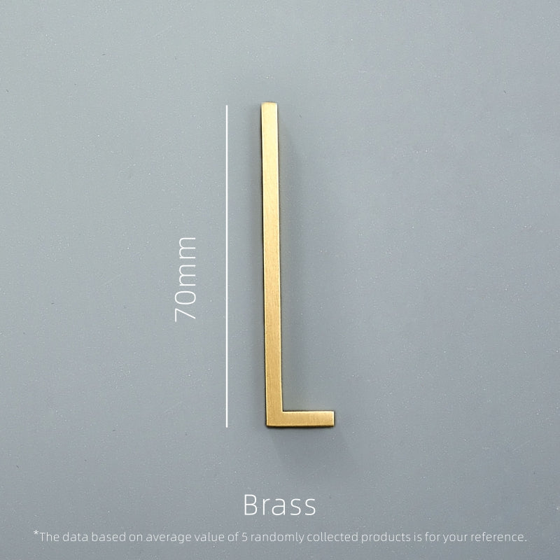 Dooroom Brass Letters A-Z For Company Names Door Plates Decorative Wall Letters Personalized Symbols Address DOOROOM