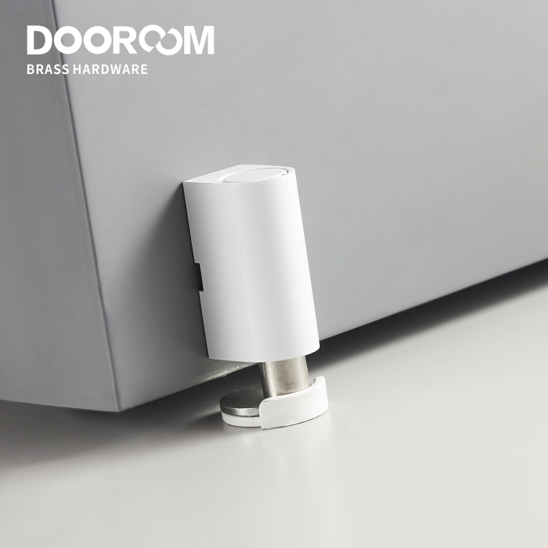 Dooroom Brass Door Stops White Black Punch Free Heavy Duty Door Holder Magnetic Invisible Door Stopper Catch DOOROOM