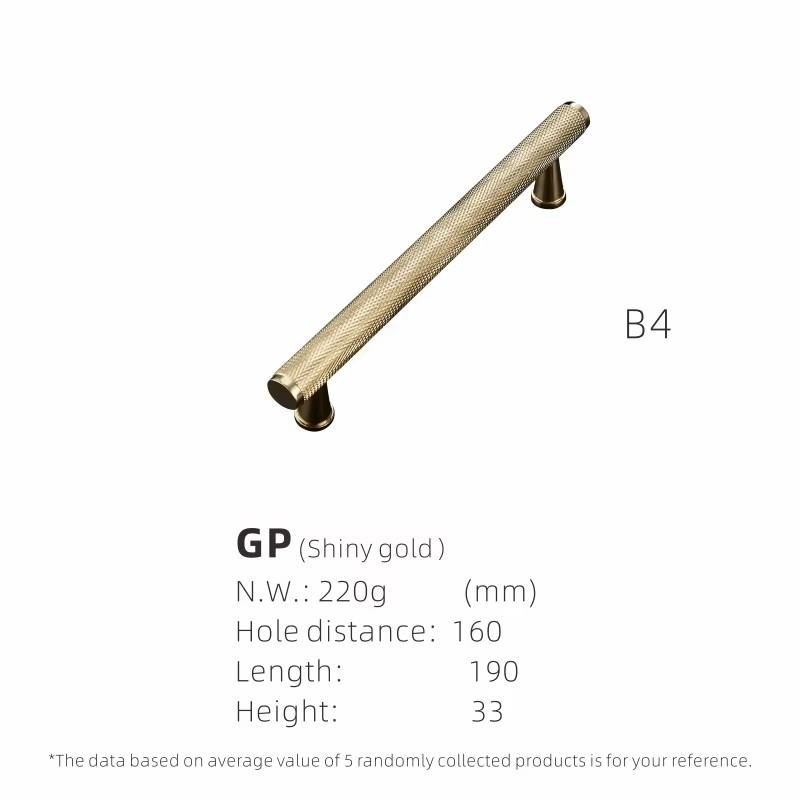 Dooroom Brass Furniture Handles Knurling Gold Black Modern Wardrobe Cabinet Dresser Cupboard Drawer Pulls Knobs bar Knurled DOOROOM