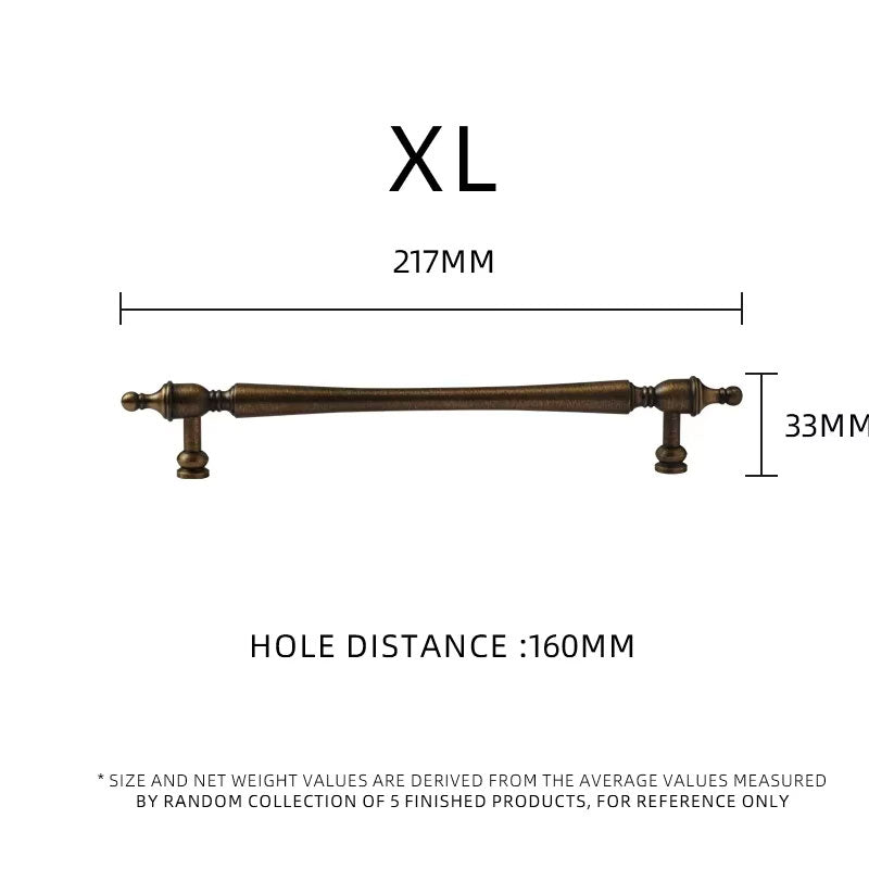 Dooroom Brass Furniture Handles Retro Antique Bronze Senior Solid Drawer Knob Kitchen Cabinet Drawer Wardrobe Hardware Handle DOOROOM