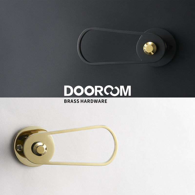 DOOROOM Brass Door Lever Value Magnetic Mute Black Gold Color Ultra Modern Designer Interior Door Lock Handle Brass DOOROOM